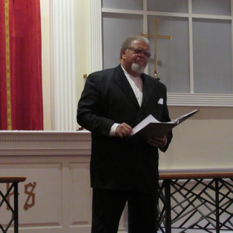 Baritone Aaron Leathers.